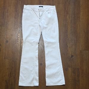 White House Black Market Flare White Jeans